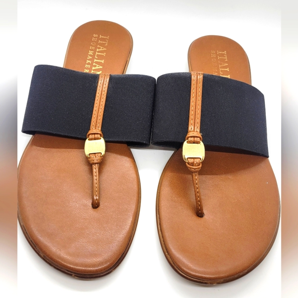 Italian Shoemakers Brown and Black Sandals
